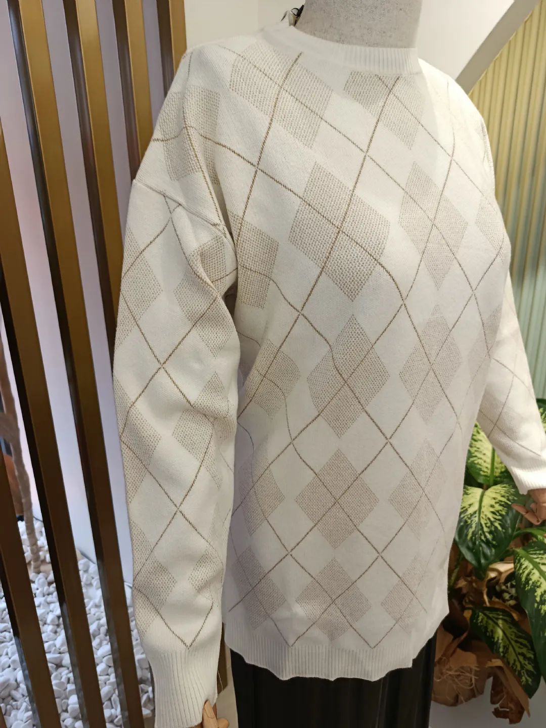 Baklava-Desenli-Triko-Tunik-Ekru