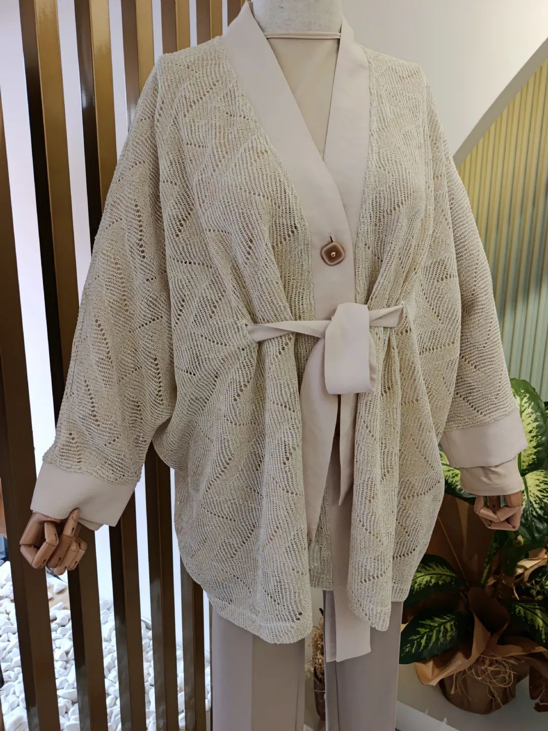 Beli Ba�c�kl� Ceket Bej