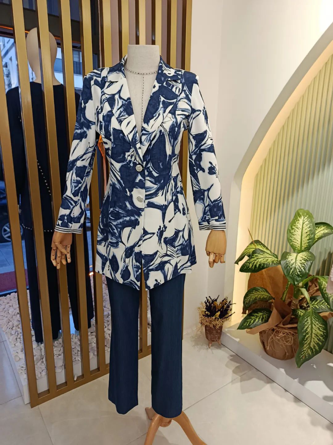 Blazer-Takim-Lacivert