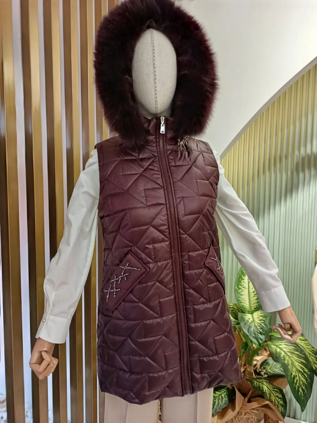 Cebi-Tasli-Kapitone-Yelek-Chery