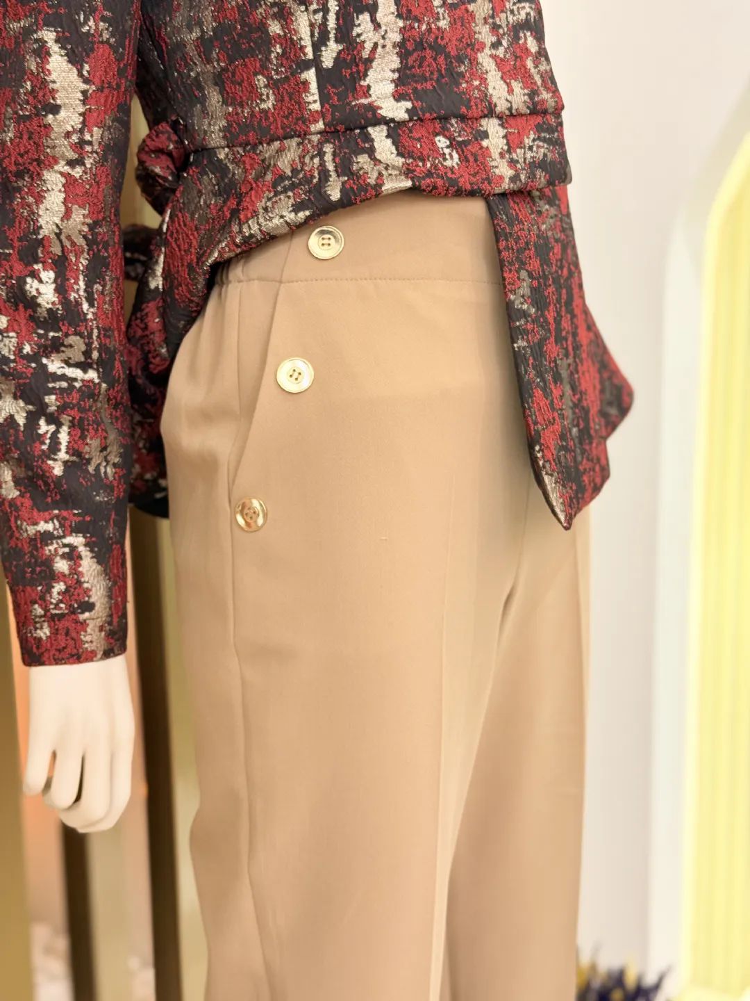 Cepleri D��me Detayl� Dar Pa�a Pantolon Camel