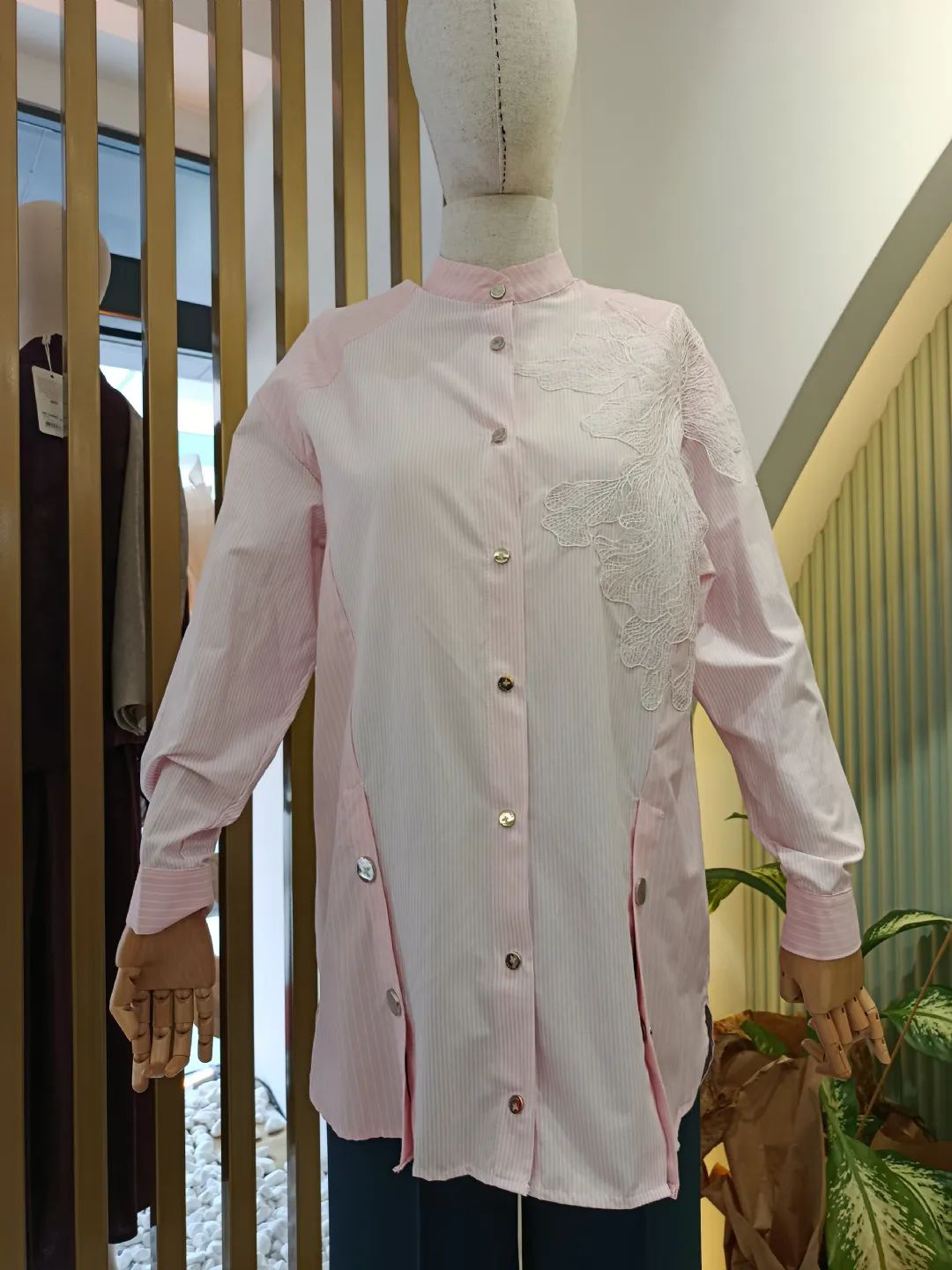 Cizgili-Gomlek-Pembe