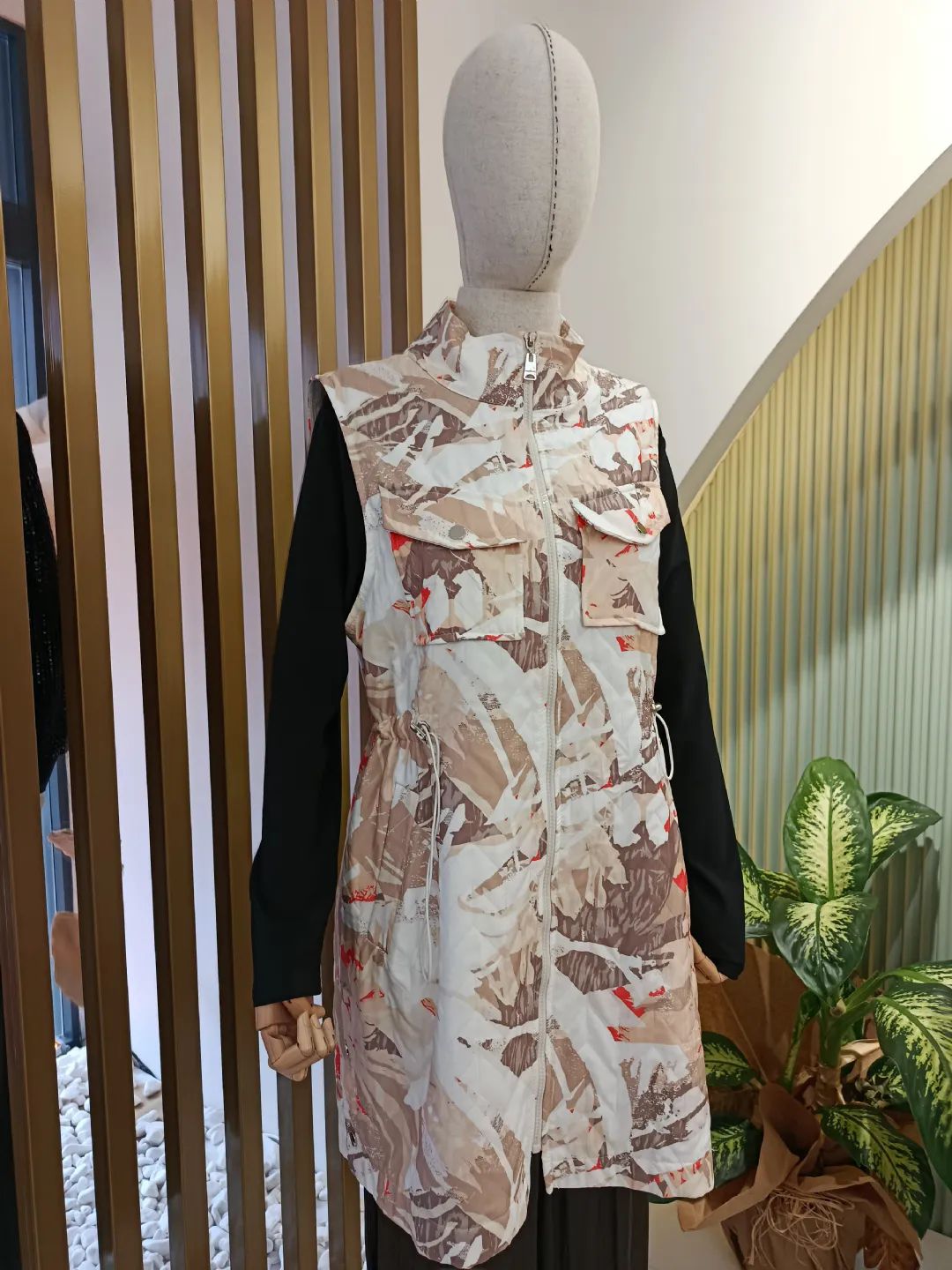 Desenli-Astarsiz-Kapitone-Yelek