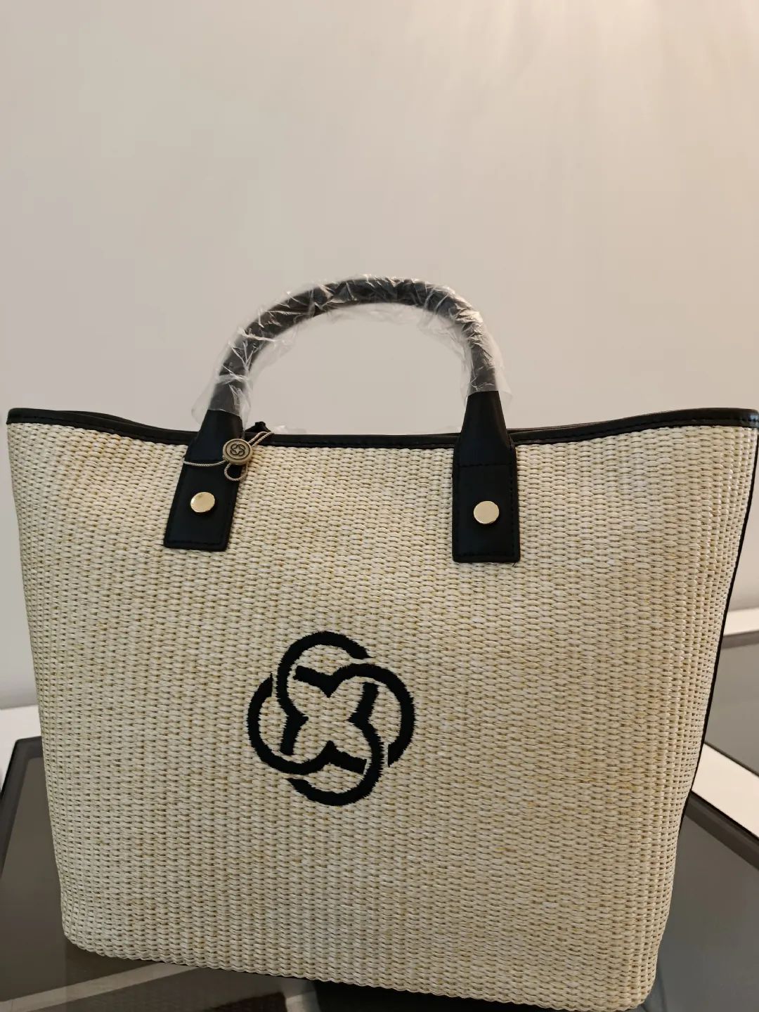 Hasir-Kol-Canta-Siyah-Bej