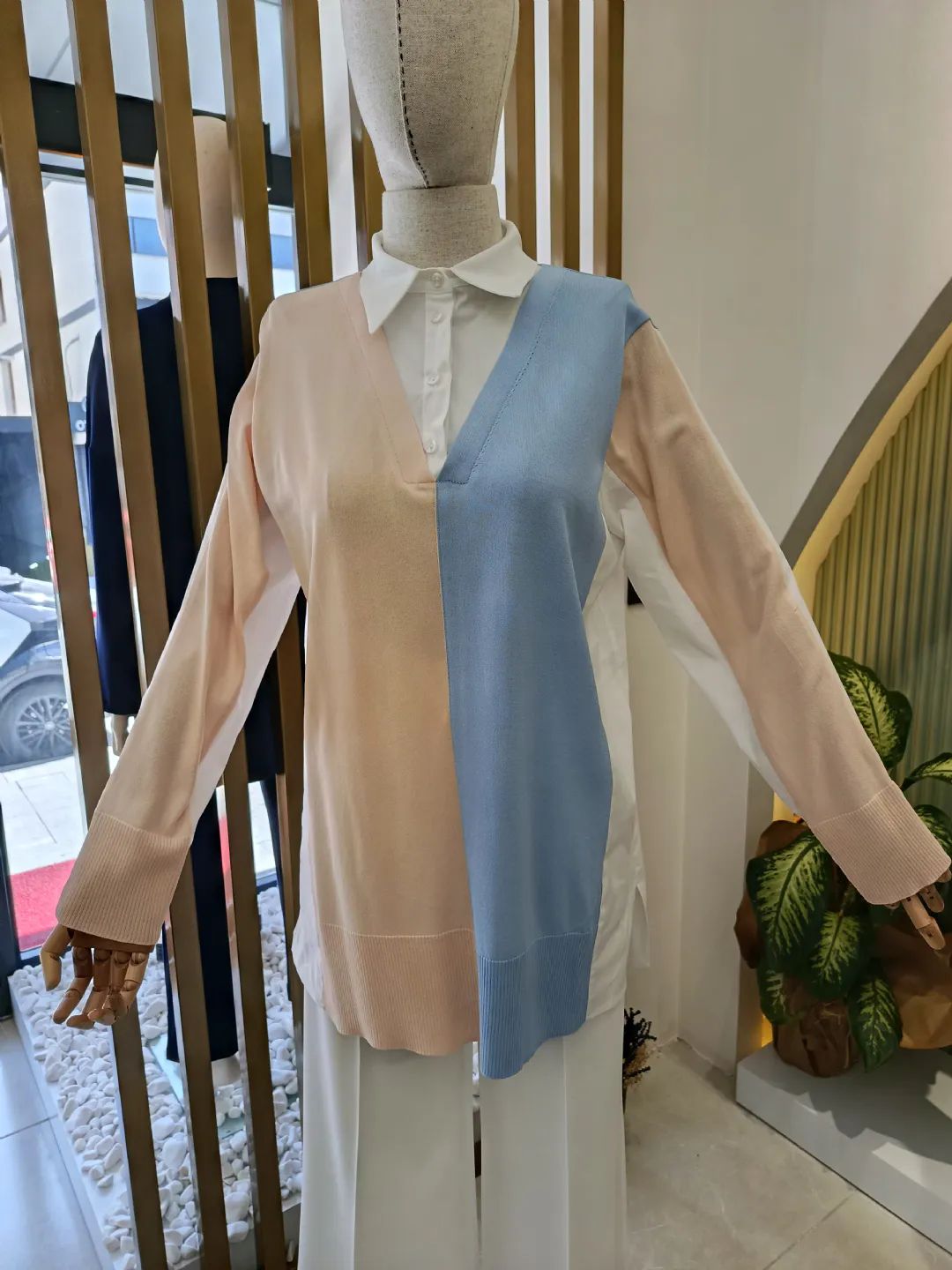 Iki-Renkli-Rayon-Mixli-Tunik-Mavi