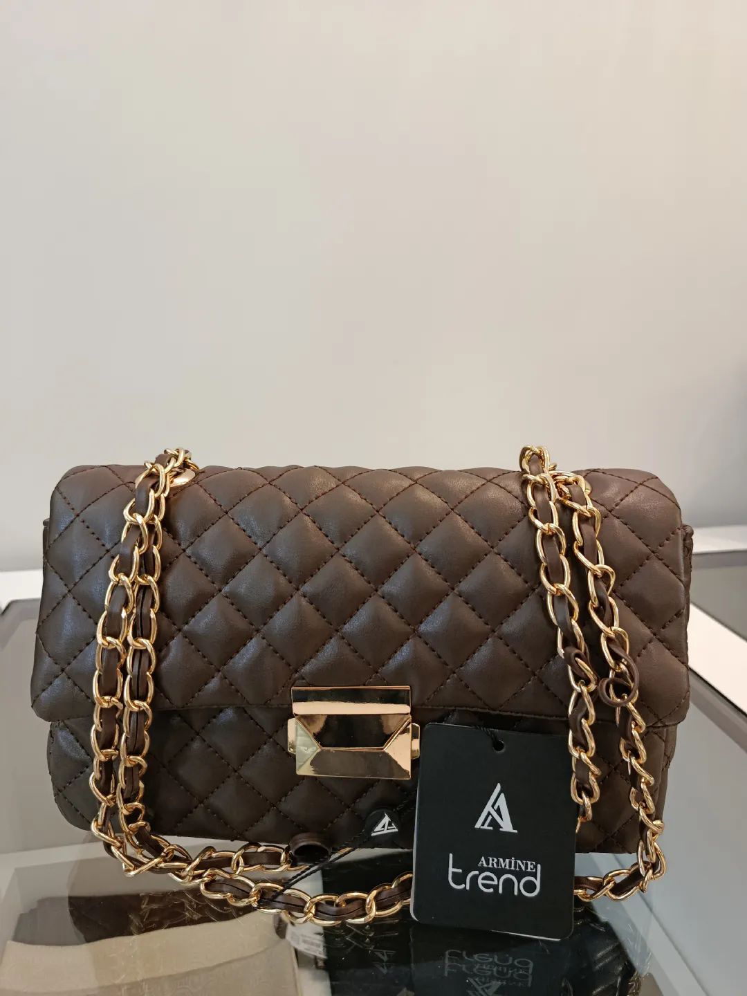 Kapitone Detayl� �anta Kahve