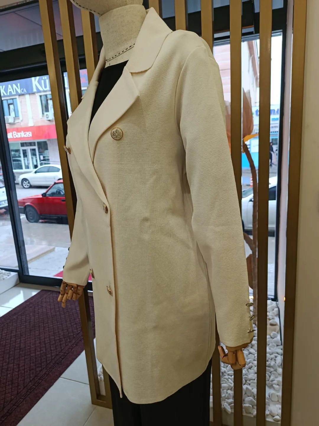 Kruvaze Yaka Rayon H�rka Vanilya