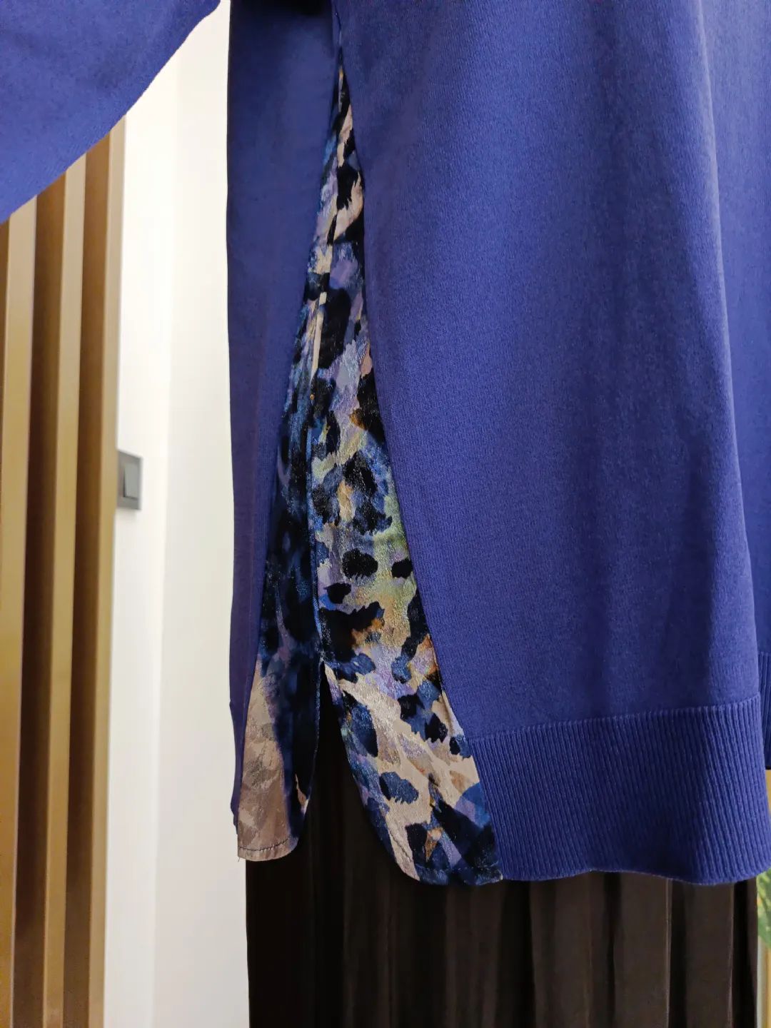 Leopar-Kumas-Kombinli-Tunik-Mor