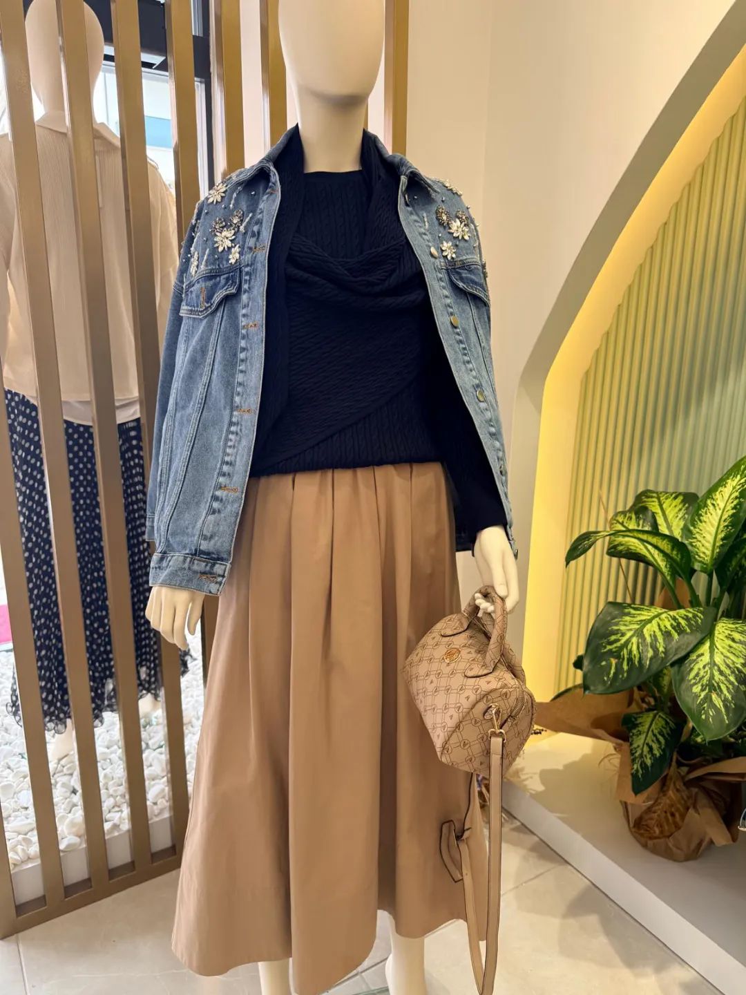 Omzu-Tasli-Jean-Ceket-Mavi