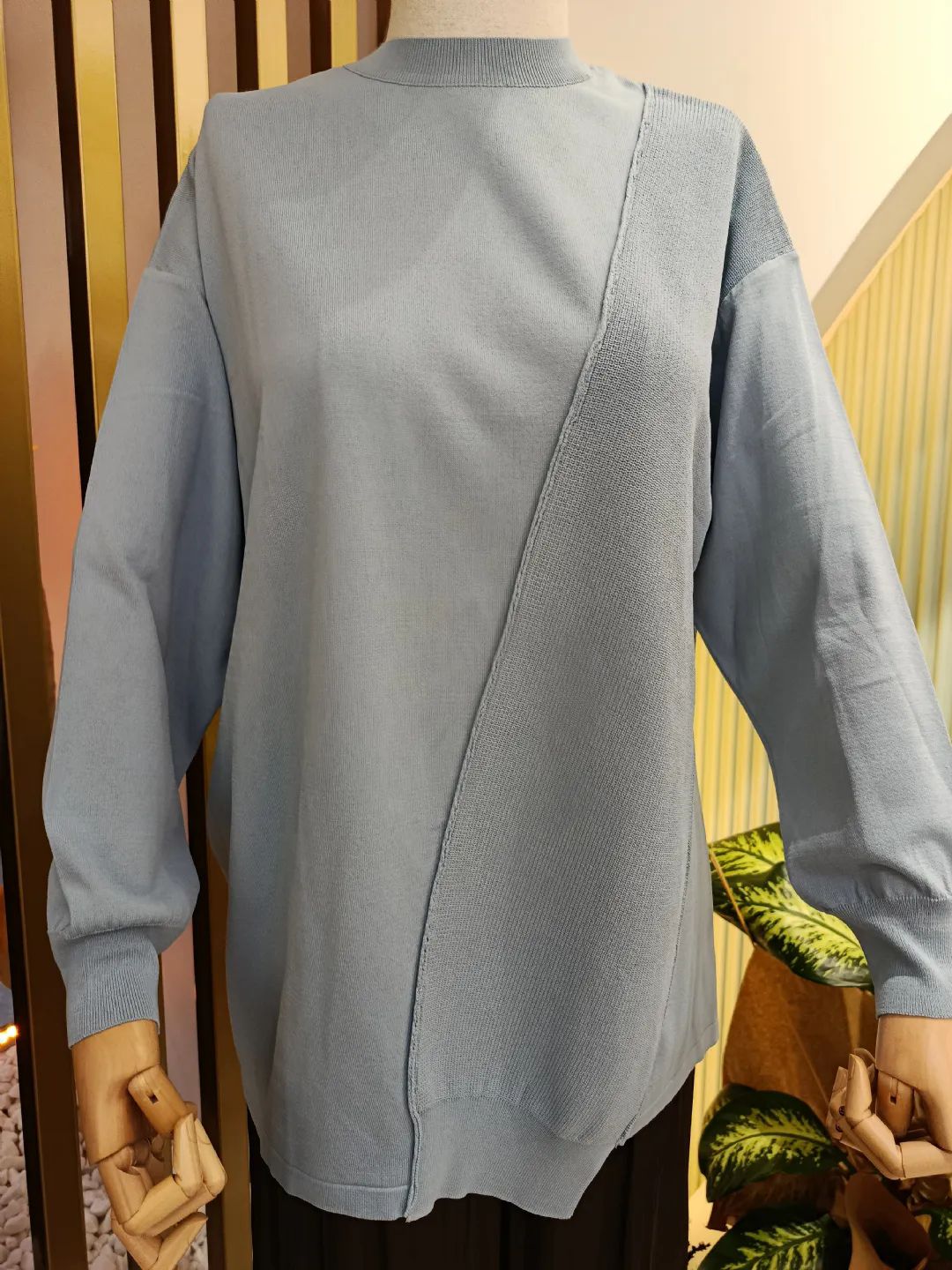 �rg� Detayl� Rayon Tunik Bebe Mavisi