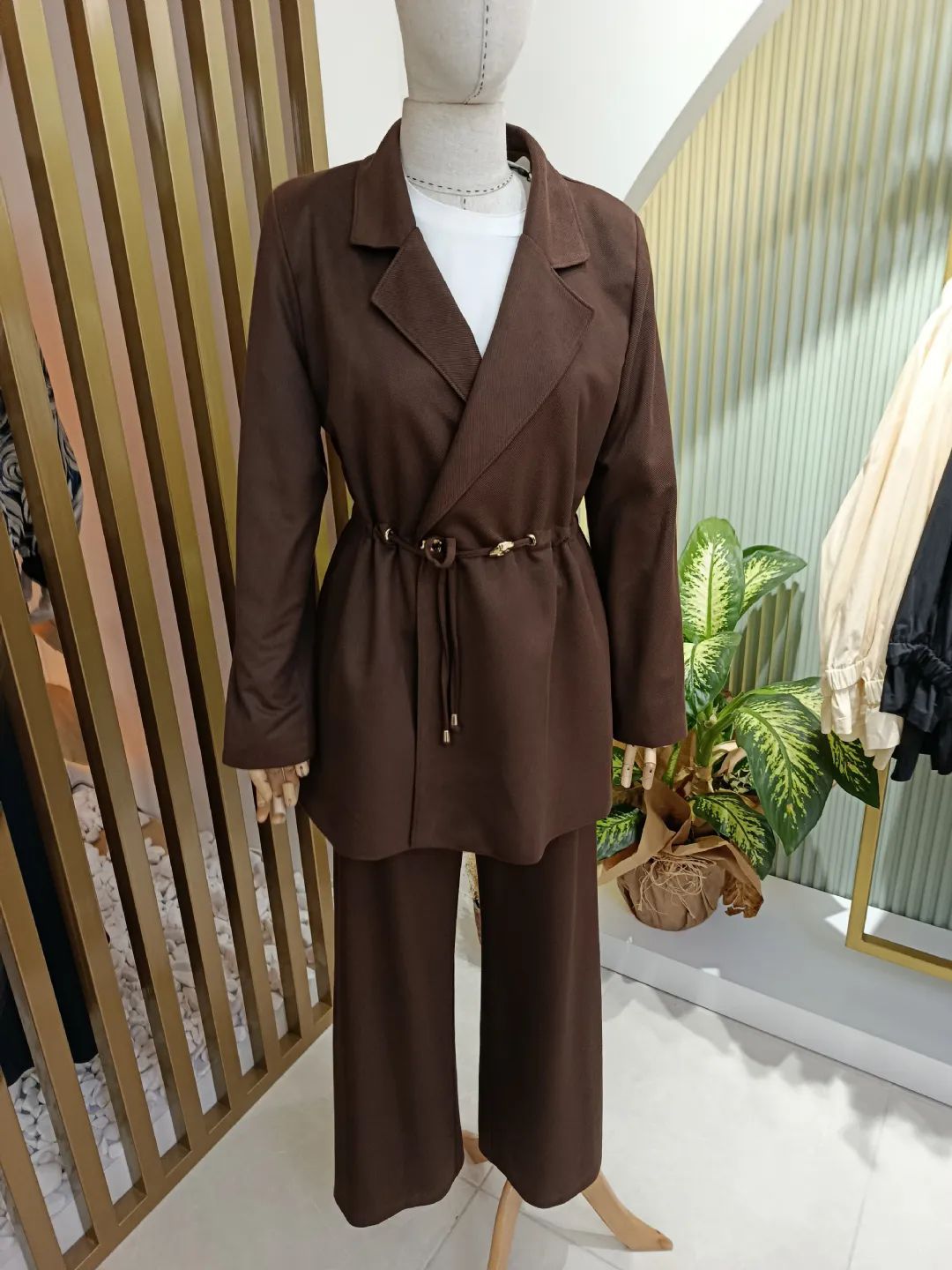 Orme-Kupra-Ceket-Takim-Kahve