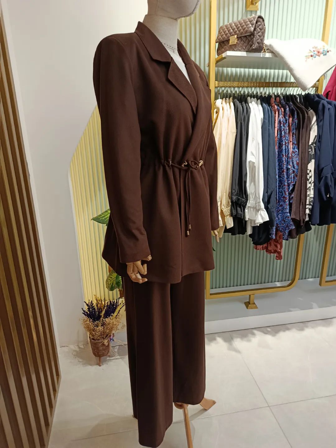 Orme-Kupra-Ceket-Takim-Kahve