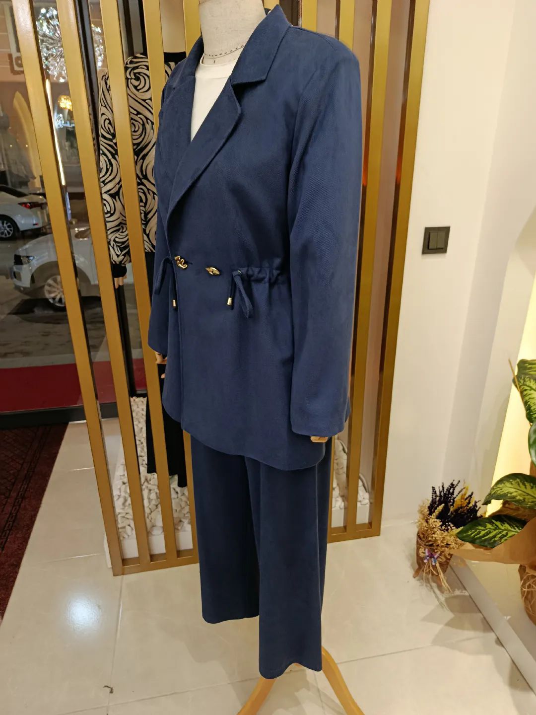 �rme Kupra Ceket Tak�m Lacivert