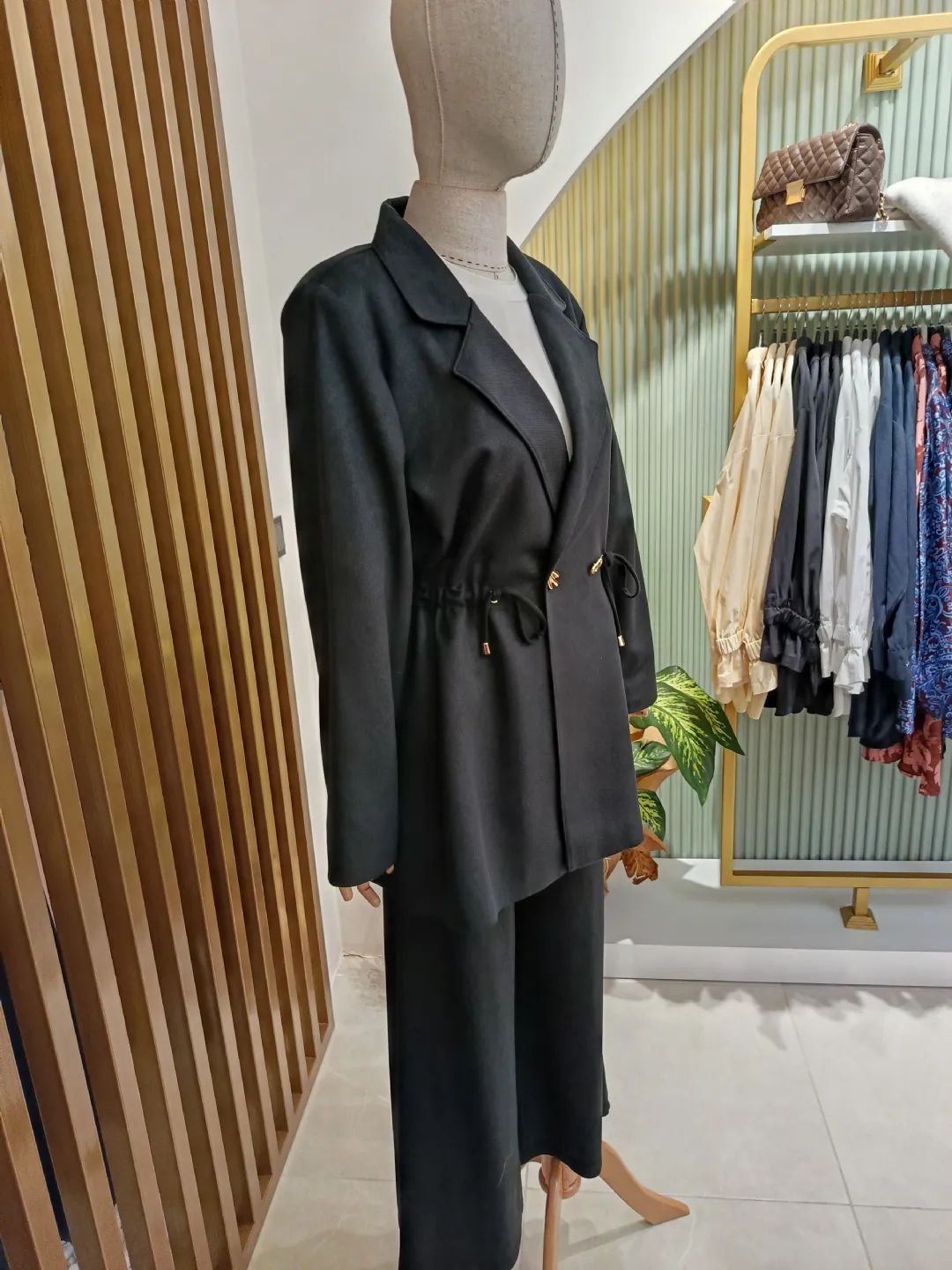 �rme Kupra Ceket Tak�m Siyah