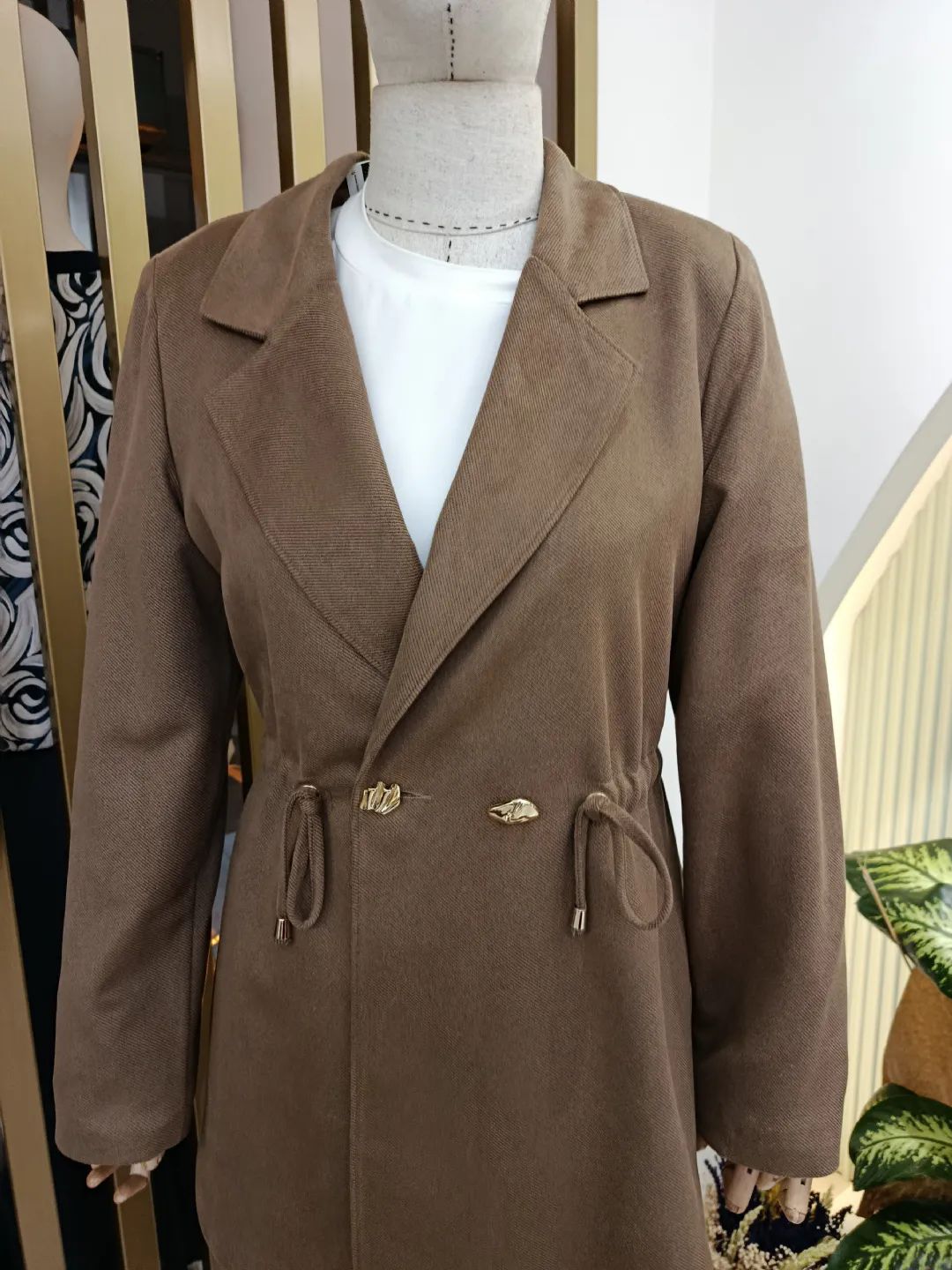 �rme Kupra Ceket Tak�m Vizon