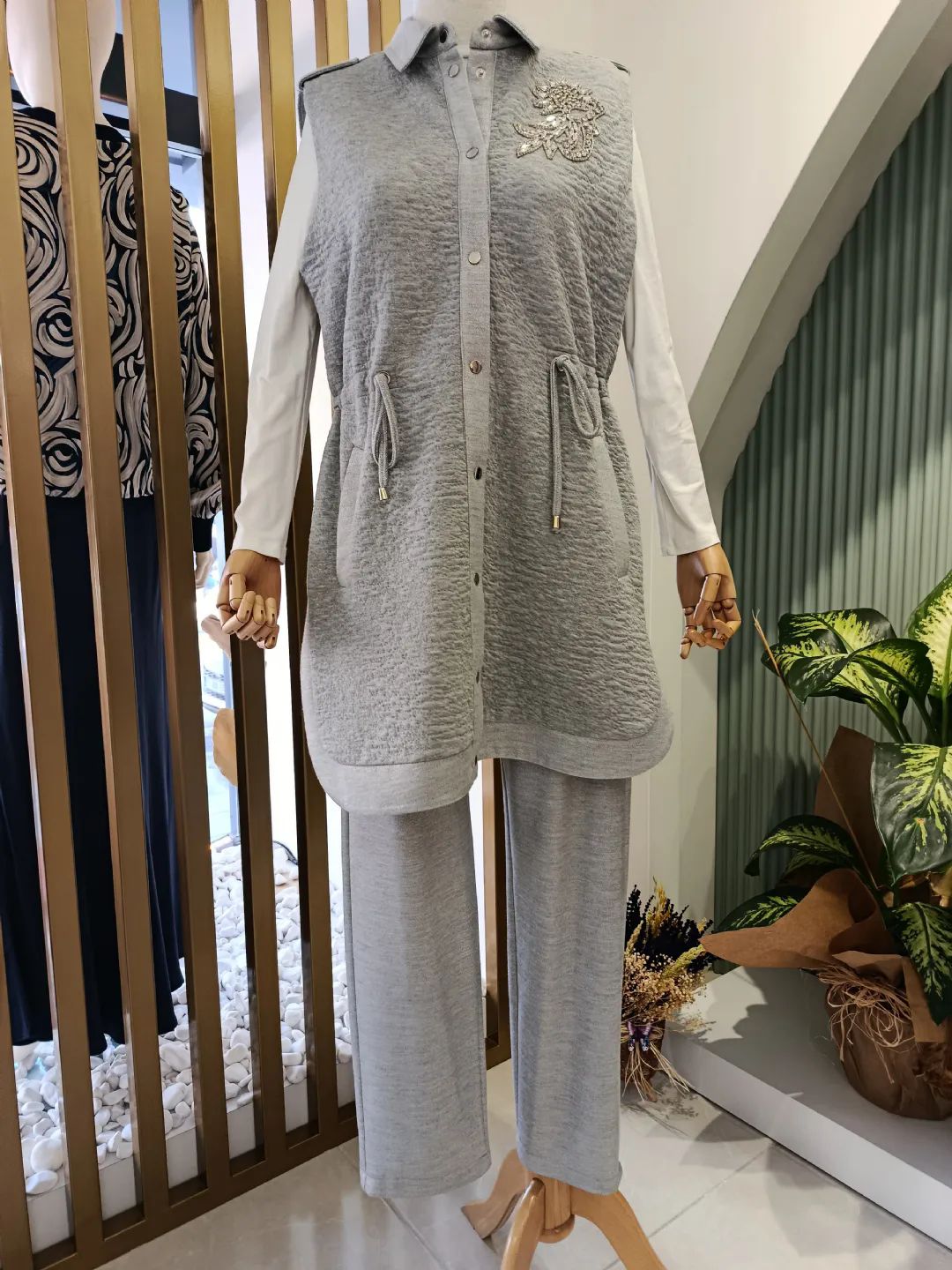 Orme-Simli-Yelek-takim-Gri