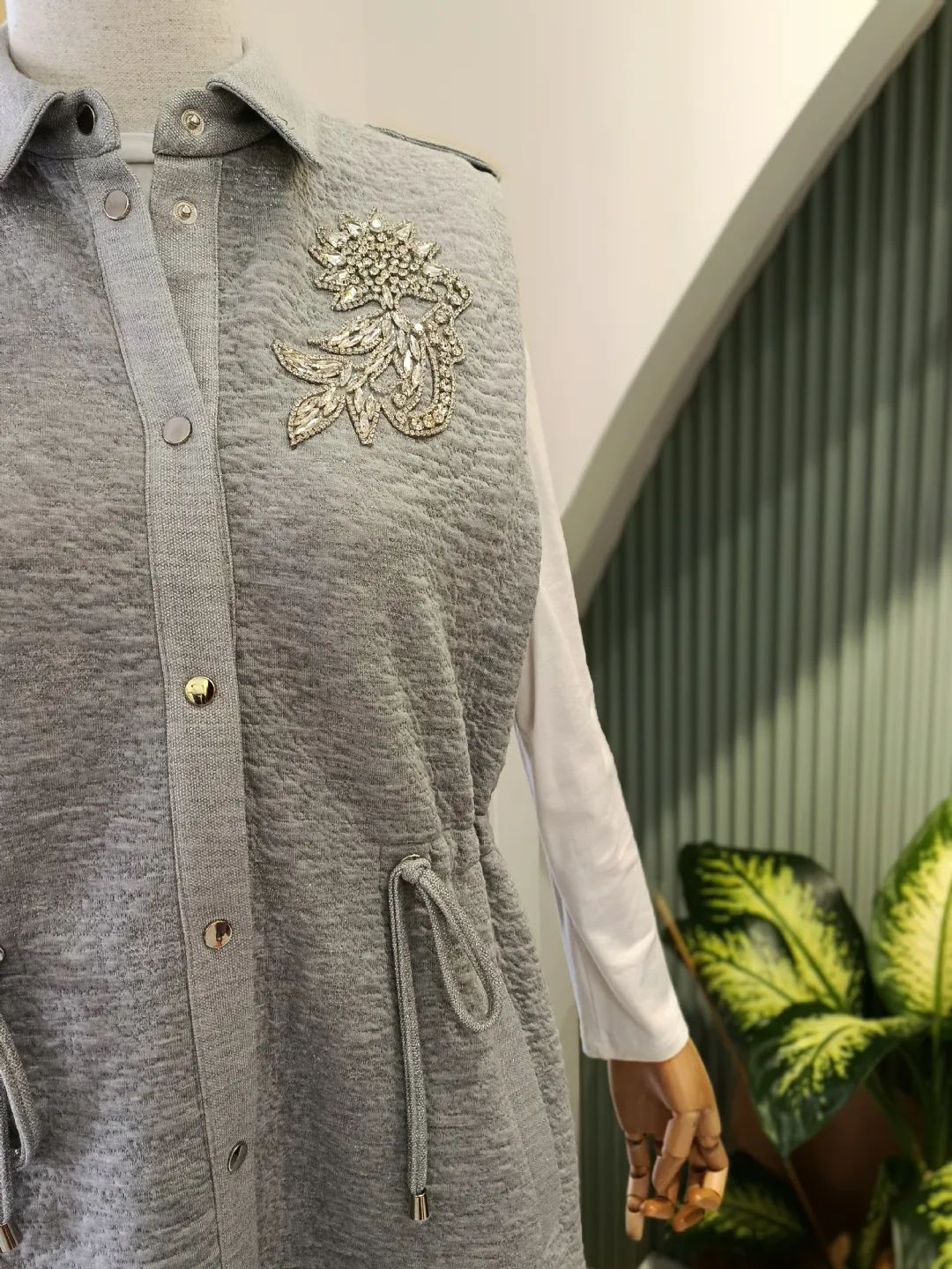 Orme-Simli-Yelek-takim-Gri