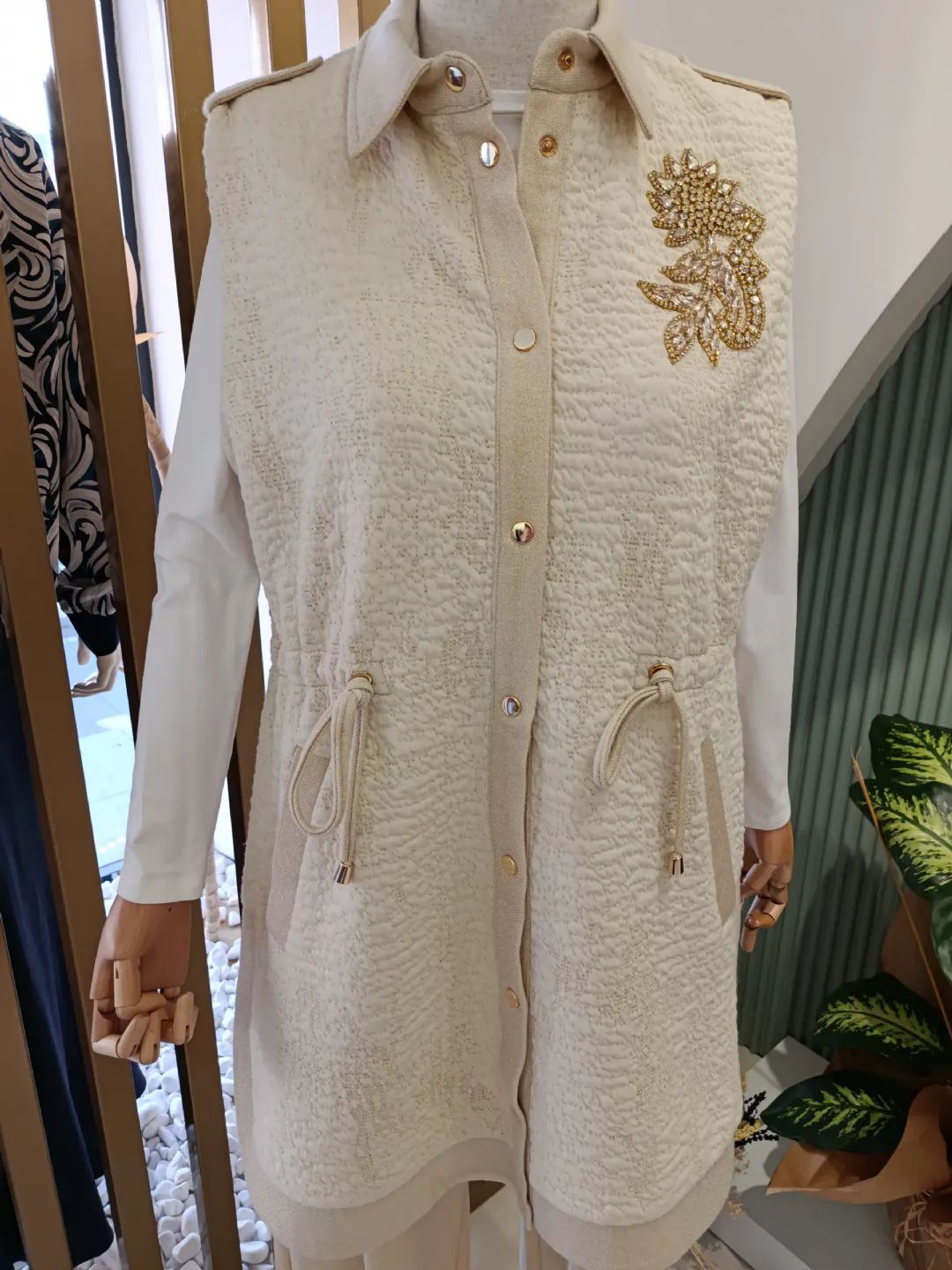 �rme Simli Yelek tak�m Tereya��