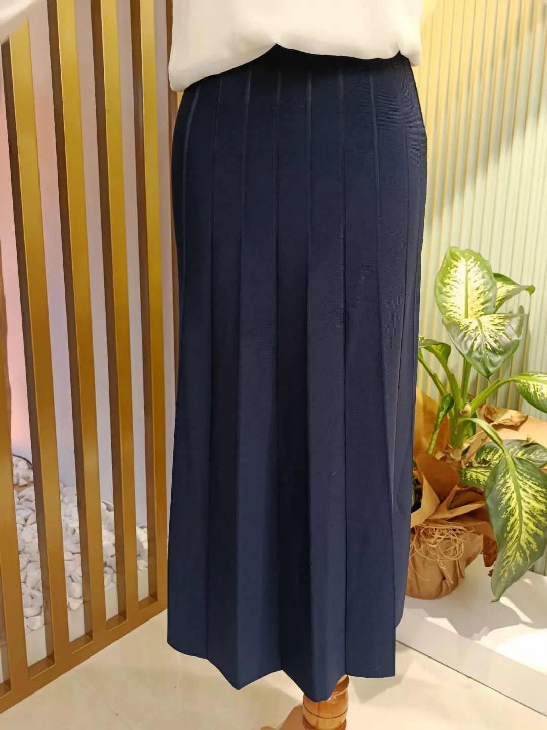 Piliseli-Rayon-Etek-Lacivert