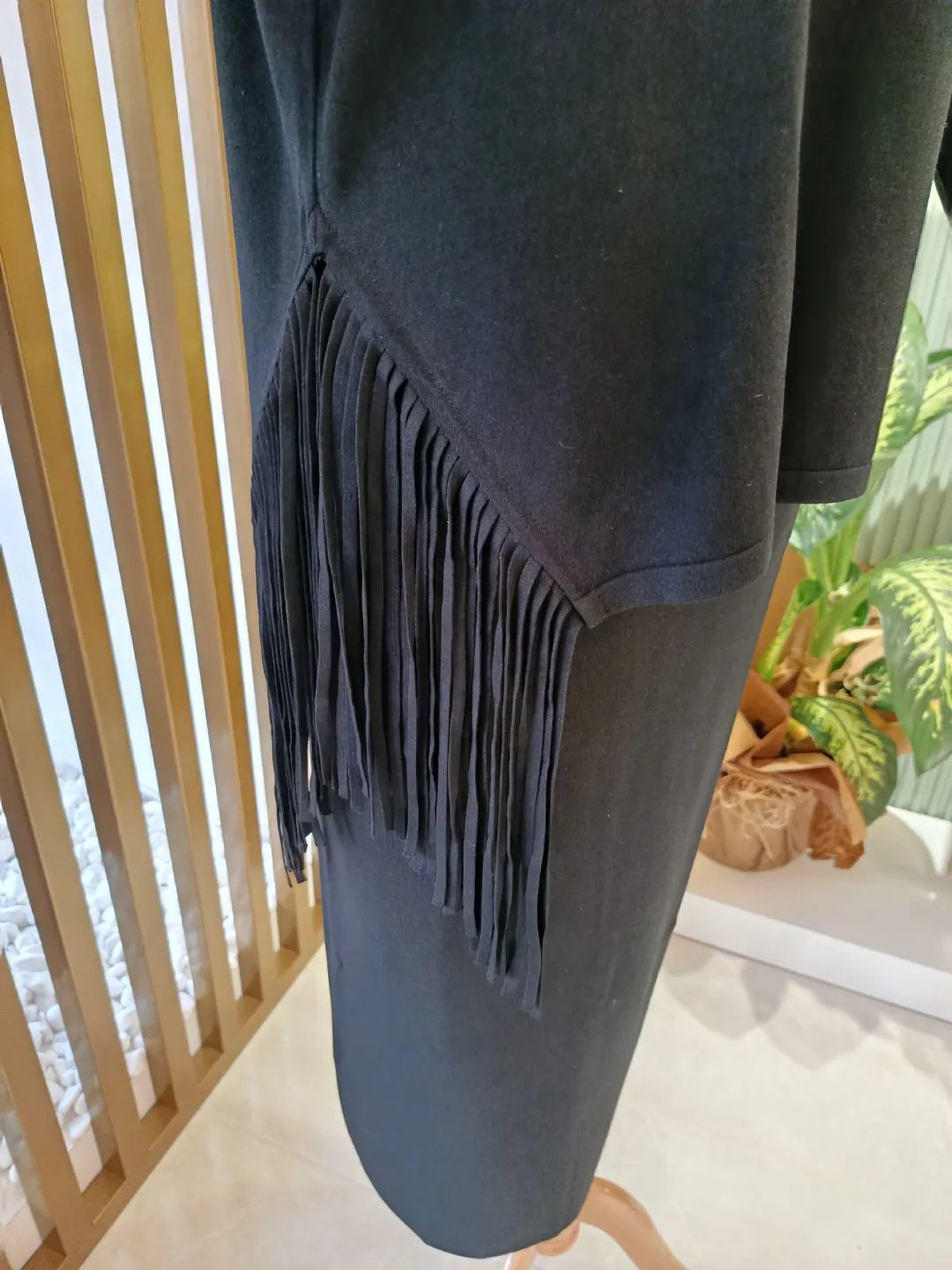 P�sk�l Detayl� Etek Bl�z Tak�m Siyah