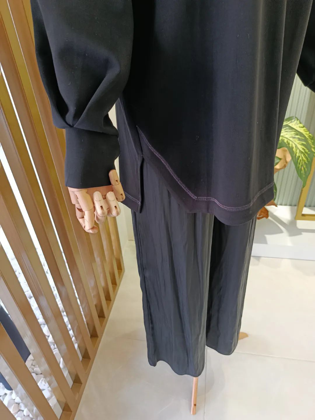 Saten-Pantolonlu-Takim-Siyah