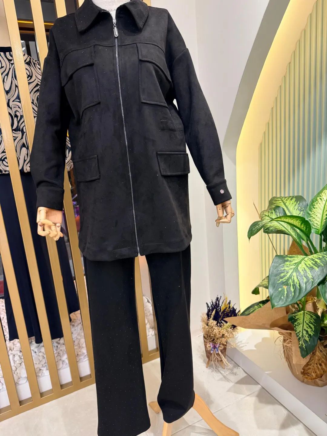 Serpme Ta�l� S�et Tak�m Siyah