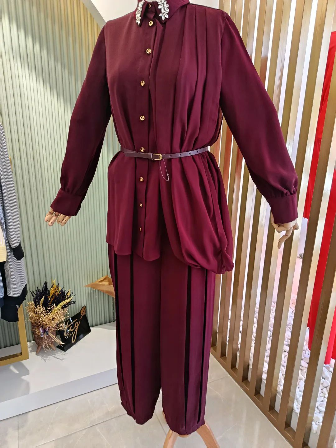Sifon-Detayli-Ikili-Takim-Bordo