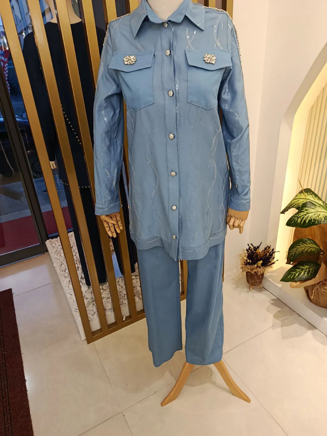 Ta� ��lemeli Tak�m Bebe Mavisi