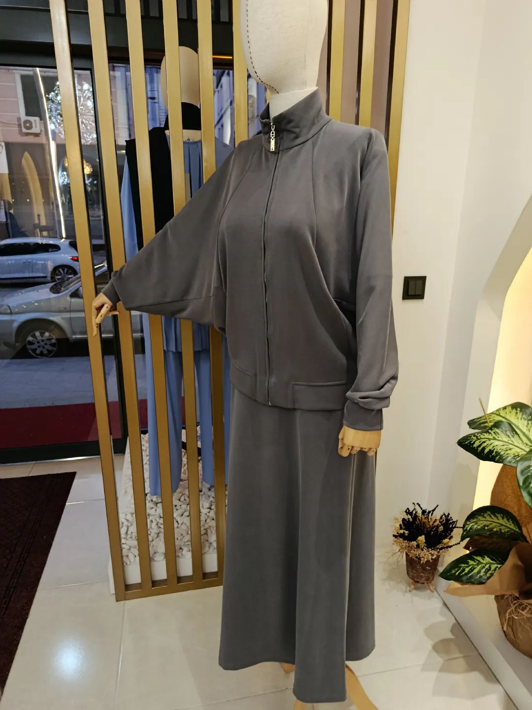 Yarasa Kol Etekli Tak�m Antrasit